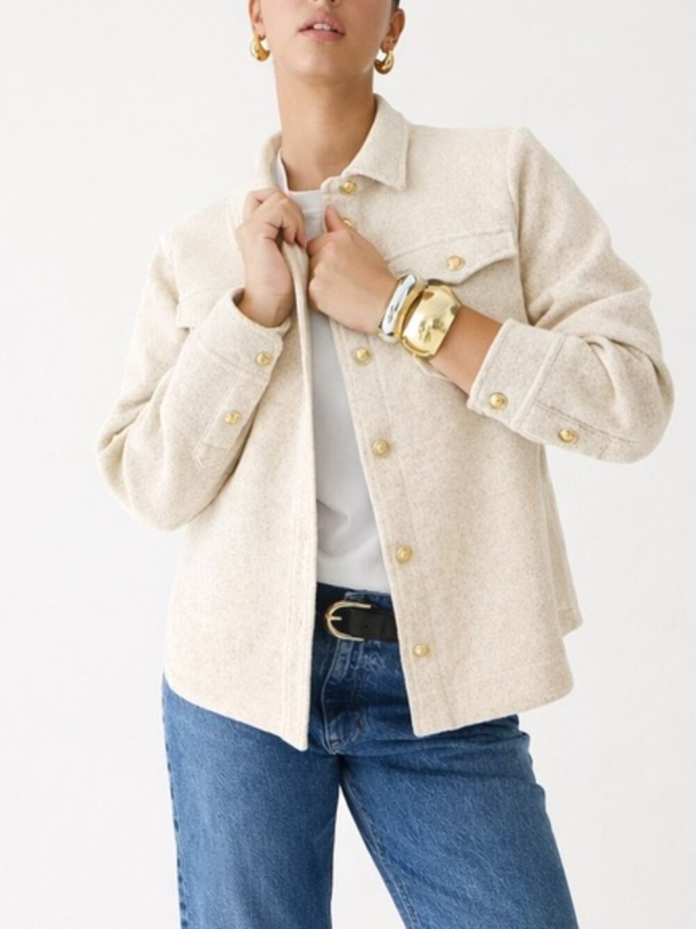 J. Crew Wool-Blend Shirt Jacket Shacket XL